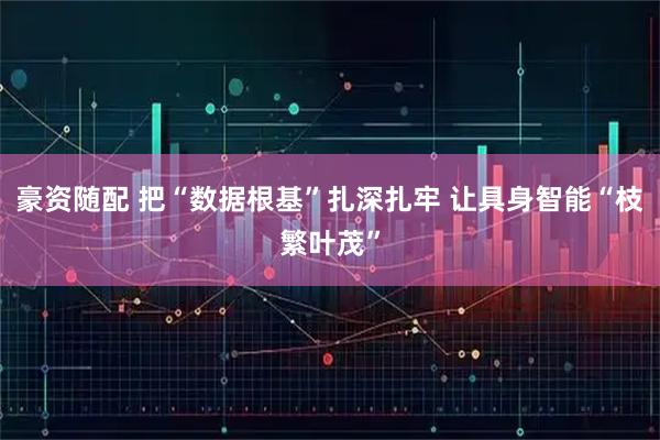 豪资随配 把“数据根基”扎深扎牢 让具身智能“枝繁叶茂”